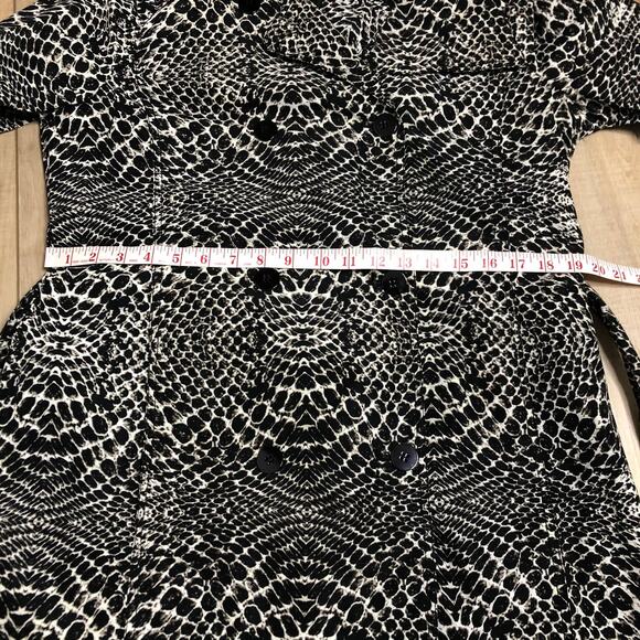 Kenneth Cole Snake Skin Print Trench Coat Jacket Size Medium - Picture 10 of 12